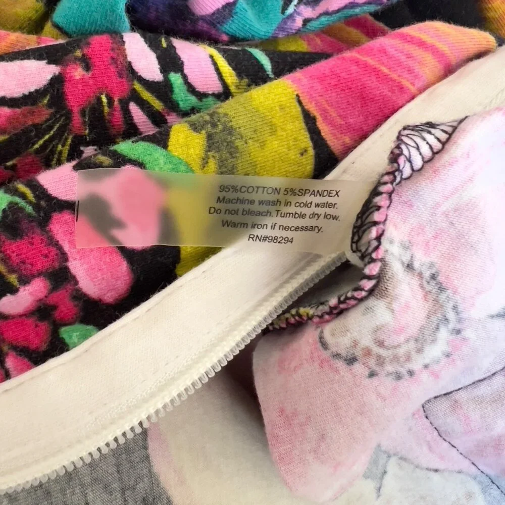 Y2K Deadstock Lightweight Floral Retro Multicolor Zip-Up Jacket - Picture 4 of 10